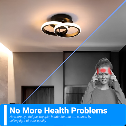 Żyrandol LED VERTEX CIRCULA 21W, 2 koła, metalowe ramki, światło zimne/ciepłe/neutralne 3000K/4000K/6000K, czarny, metal