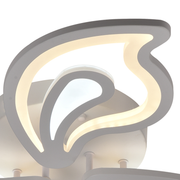 Żyrandol LED z pilotem GLORIOSA 96 W, 5 płatków, zimne/ciepłe/neutralne światło, ściemnialny, biały 