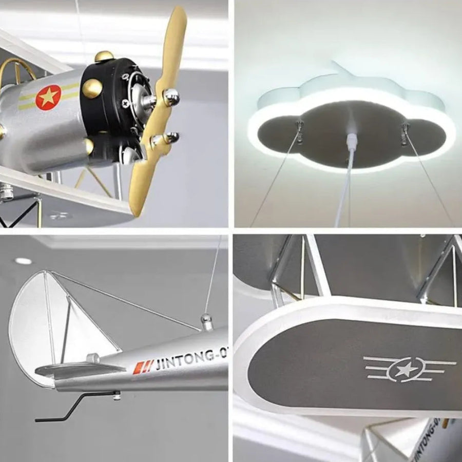 Żyrandol wiszący LED AVION 148W, zimne/ciepłe/neutralne światło, biało-szary