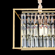 Żyrandol kryształowy Petito, 1676/350, 3xE14, błyszczące złoto, regulowana wysokość, metal i kryształ