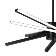 Żyrandol LED z pilotem LT176/5BK, 69W, 5 elementów, światło zimne/ciepłe/neutralne, możliwość przyciemniania, czarny, regulacja wysokości