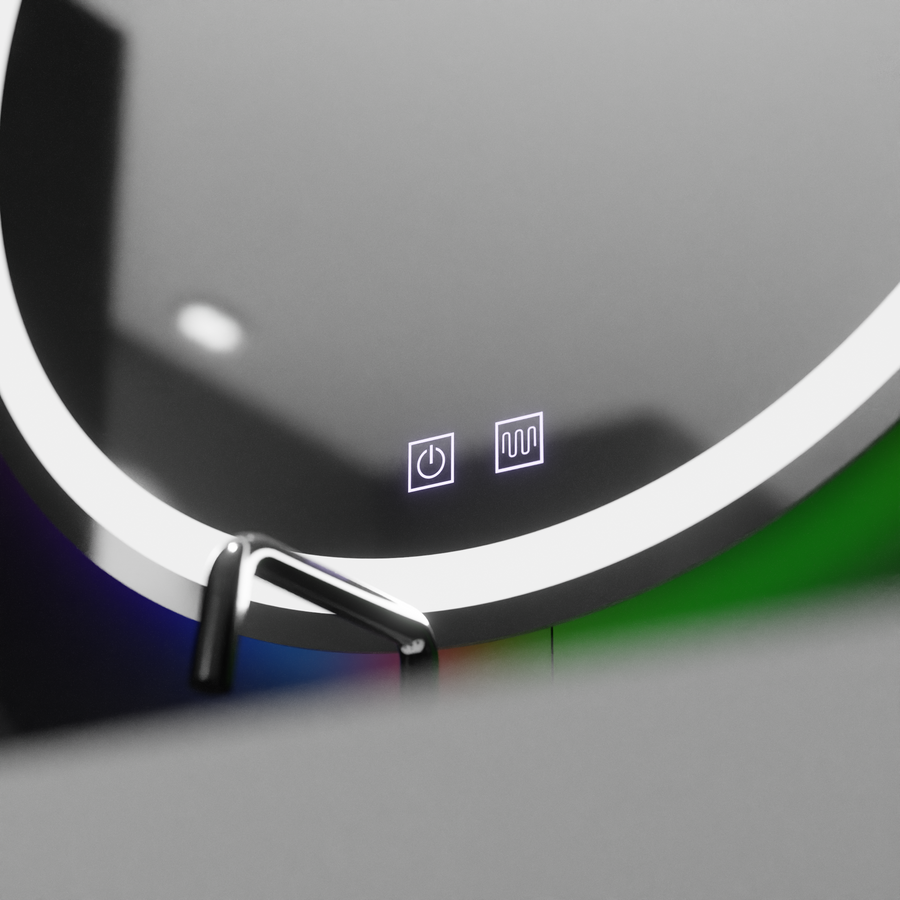 Okrągłe lustro LED 60 cm, Spectrum Touch, RGB, system przeciwmgielny