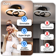 Żyrandol LED VERTEX CIRCULA 21W, 2 koła, metalowe ramki, światło zimne/ciepłe/neutralne 3000K/4000K/6000K, czarny, metal