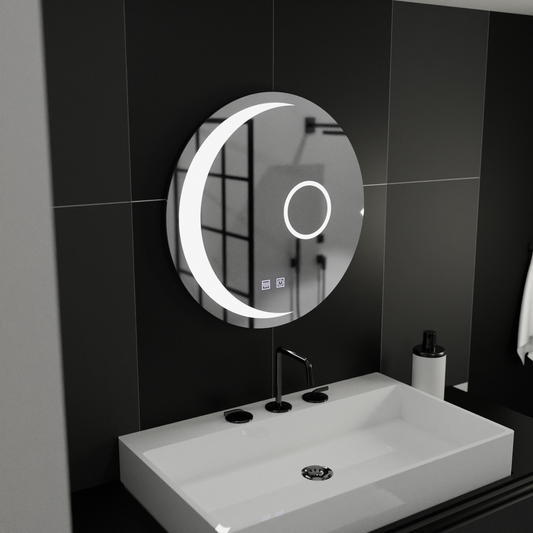 Okrągłe lustro LED 60 cm Orbis Touch Defog System 
