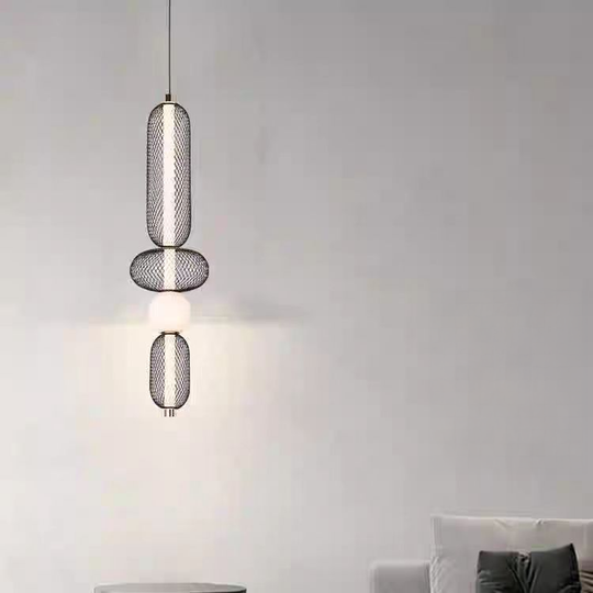 Podwieszany żyrandol LED LM551/4BK, 24W, światło 3000/4000/6000K, czarny, regulowana wysokość Nowoczesne żyrandole Domyślny tytuł Alessandro Design