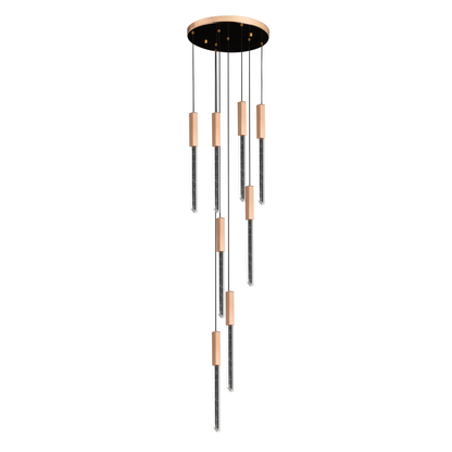 Żyrandol kryształowy LED 60W Justynian średnica 60cm złoty