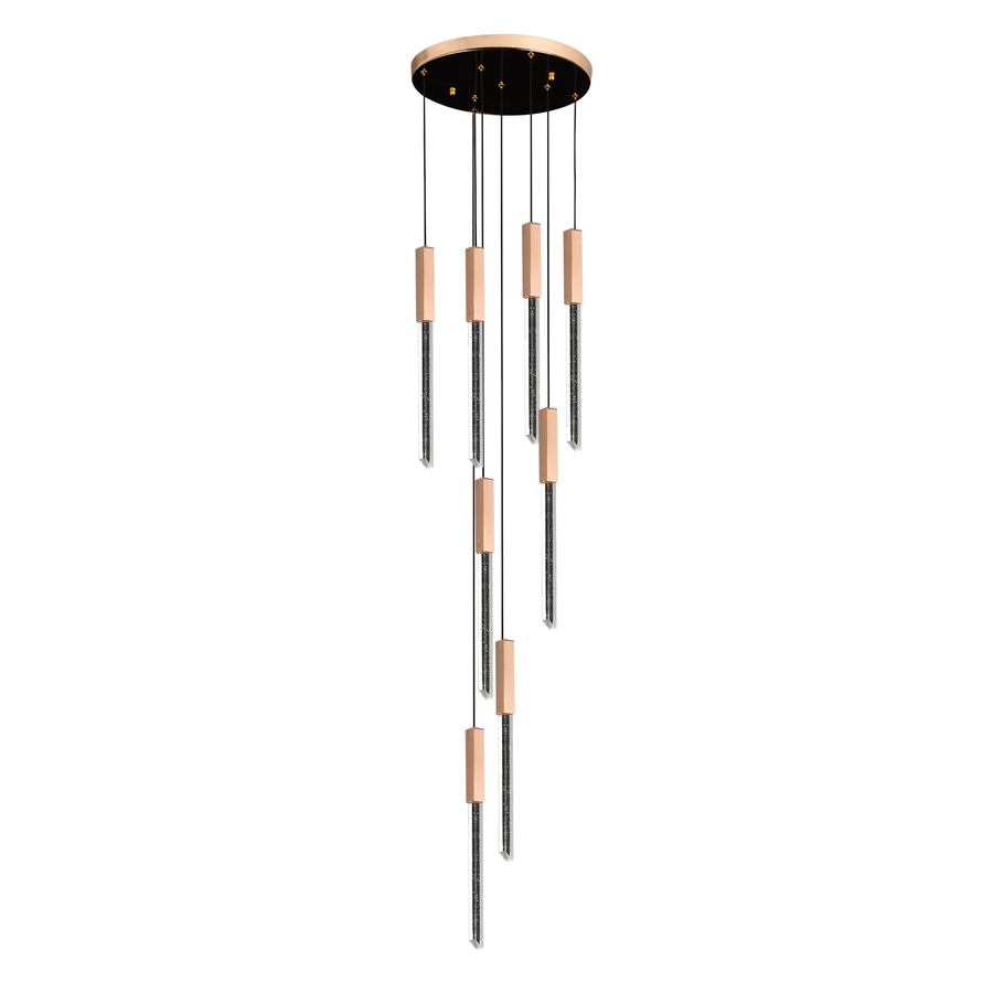 Żyrandol kryształowy LED 60W Justynian średnica 60cm złoty