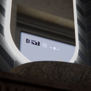 Owalne LED lusterka, 50 x 100 cm, czujnik Lucia Marcello, system rozmrażania, zegar i termometr, Dokryty