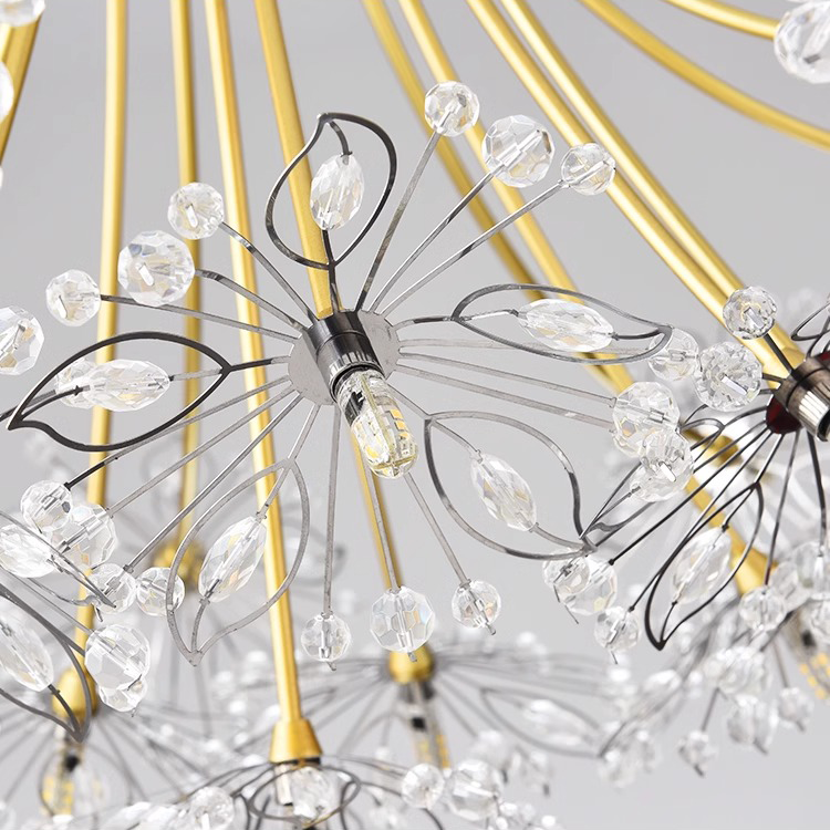 Chandelier Zethos Crystal 13xg4 złoto, średnica 49 cm
