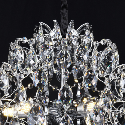 Żyrandol kryształowy Fiamma, 6x E14, średnica 45 cm, złoty
