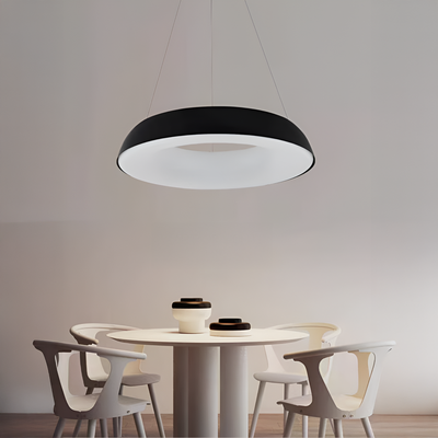 LED żyrandol zawieszony z pilotem Chiara, 74 W, zimno/gorące/neutralne światło, niestabilne, czarne