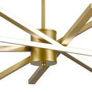 Żyrandol LED z pilotem LT176/5GD, 69W, 5 elementów, światło zimne/ciepłe/neutralne 3000K/4000K/6000K, możliwość przyciemniania, złoty, regulowana wysokość, metal i akryl