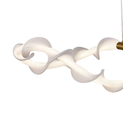 Podwieszany żyrandol akrylowy LED LT762/2GD, 36W, światło ciepłe/neutralne/zimne 3000/4000/6000K, złoty biały, regulowana wysokość