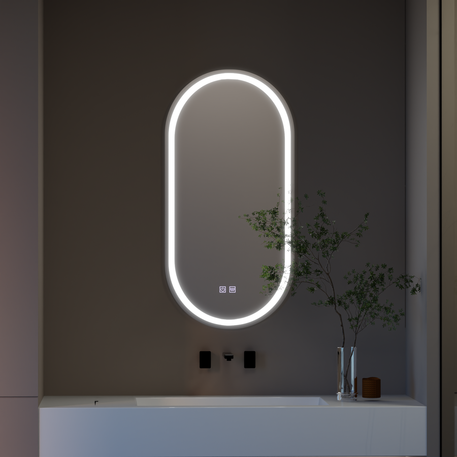 LUD LED Oval 50x100cm Velara Touch System Darkable Dismanting