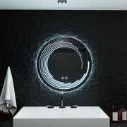 Okrągłe lustro LED 70 cm Lira Verità Touch ściemnialny system odmgławiacza