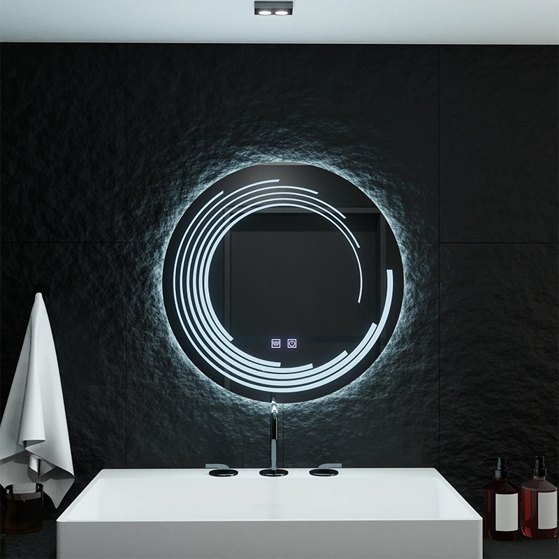 Okrągłe lustro LED 70 cm Lira Verità Touch ściemnialny system odmgławiacza