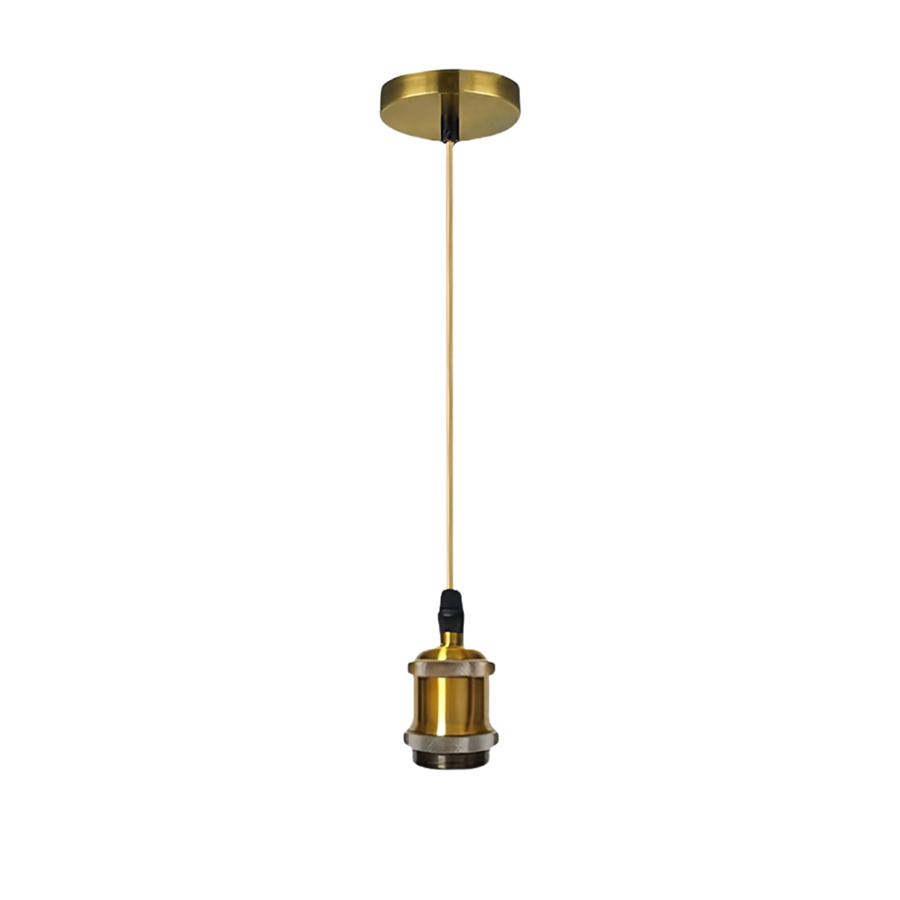 Antyczny żyrandol, 1*E27, metal, brąz