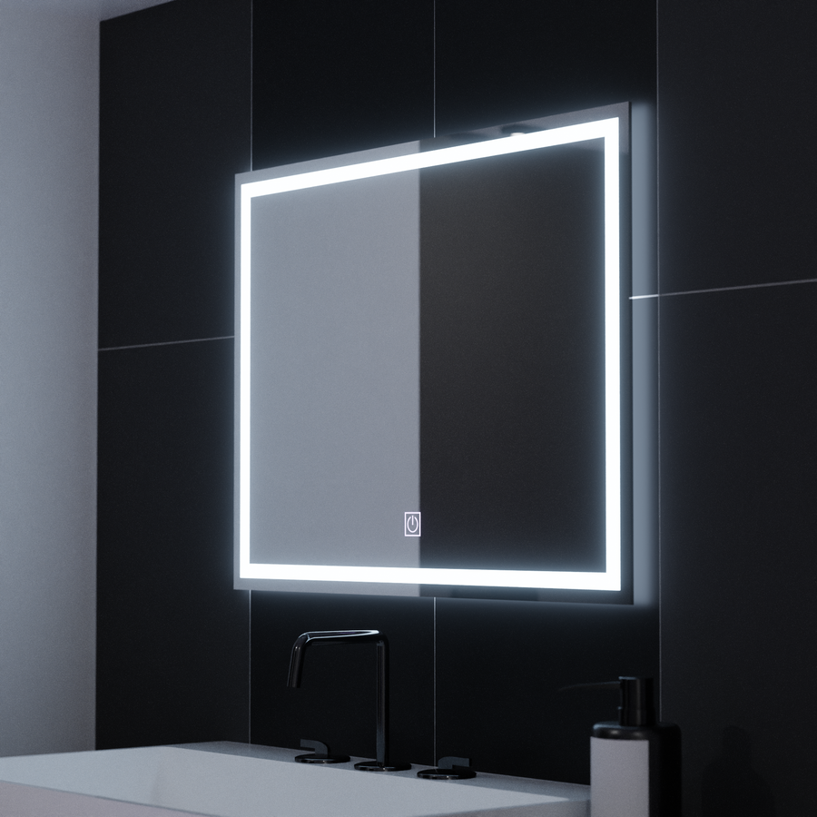 Lustro prostokątne LED, 80x60cm, RAMA Basic Touch