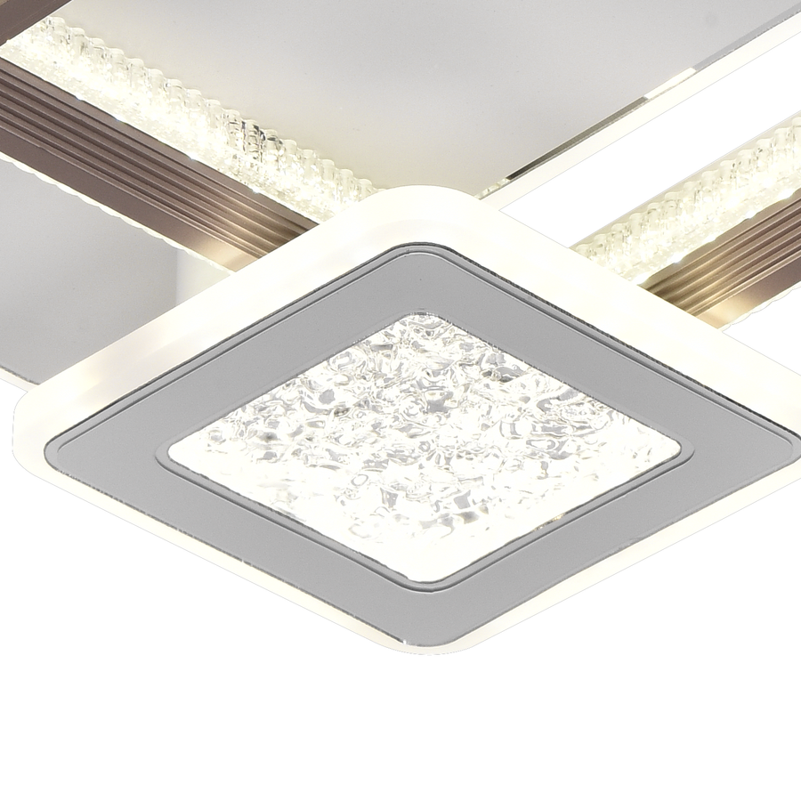 LED LED Nyxora 51W, 3 kwadraty, zimno/gorące/neutralne światło, czarne