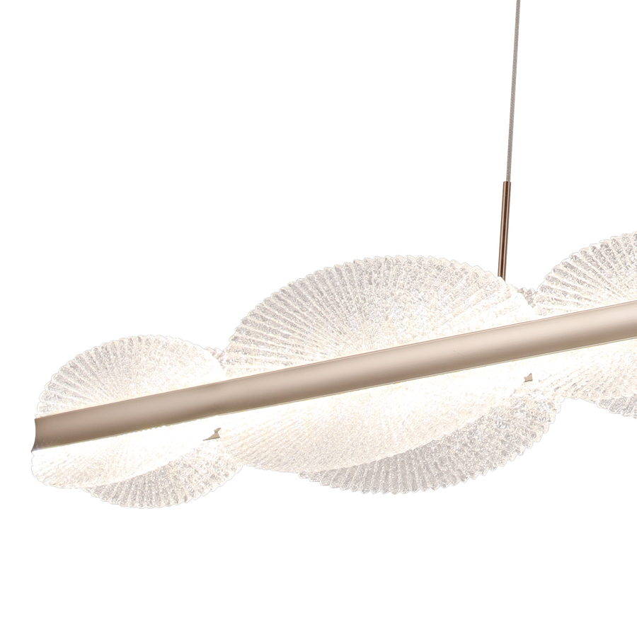 Zawieszany żyrandol LED z pilotem ISOTTA 105W, światło zimne/ciepłe/neutralne 3000K/4000K/6000K, możliwość przyciemniania, regulowana wysokość, czarny i srebrny, metal i kryształ