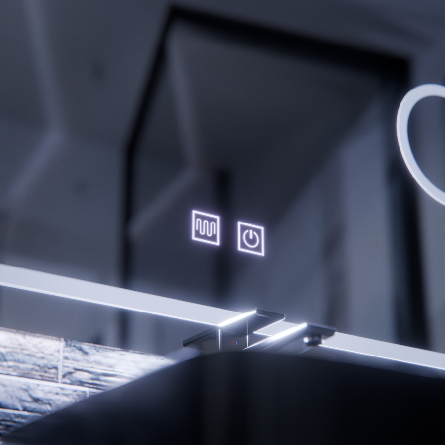 Lustro LED E30S/65X45, funkcja dotykowa i odmgławiająca, światło kosmetyczne, 65x45cm, światło zimne 6000K