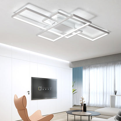 Żyrandol LED z pilotem LANDYN 71W, światło zimne/ciepłe/neutralne, ściemnialny, biały