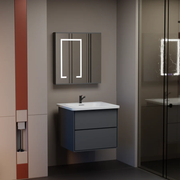 Zestaw mebli łazienkowych SANTORINI, 60x50 cm, 2 sztuki, kolor szary i biały