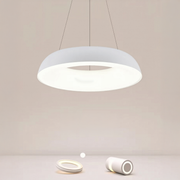 LED żyrandol zawieszony z pilotem Chiara, 74 W, zimno/gorące/neutralne światło, niestabilne, białe