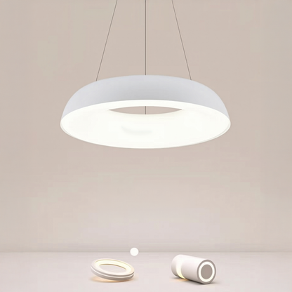 LED żyrandol zawieszony z pilotem Chiara, 74 W, zimno/gorące/neutralne światło, niestabilne, białe