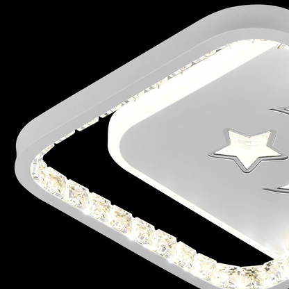 LED Peru 36W, 2 kwadraty, zimno/gorące/neutralne światło, czarne