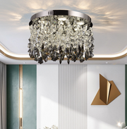 Kryształowy żyrandol LED LLC212/550BU okrągły, 30W, światło zimne/ciepłe/neutralne, kryształy, błyszczący chrom