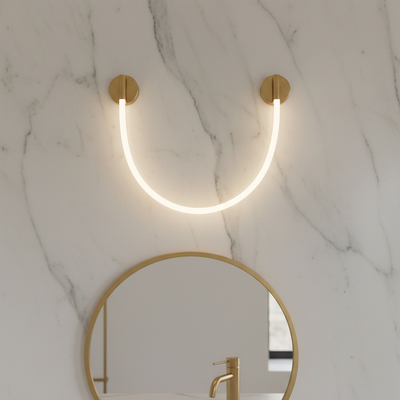 Kinkiet LED, 110cm, 3000K/4000K/6000K, złoty