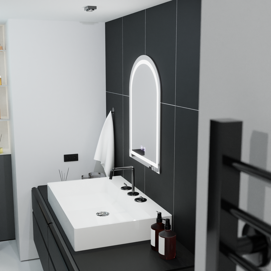 Lustro Arcata LED 60x80cm - System przeciwmgielny Arco Touch ze ściemniaczem 