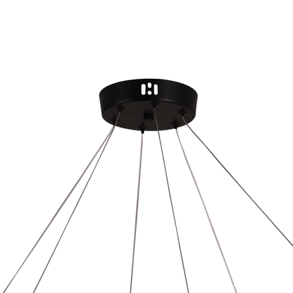 Podwieszany żyrandol akrylowy LED LT760/3GD, 28W, światło ciepłe/neutralne/zimne 3000/4000/6000K, biały, regulowana wysokość, metal i akryl