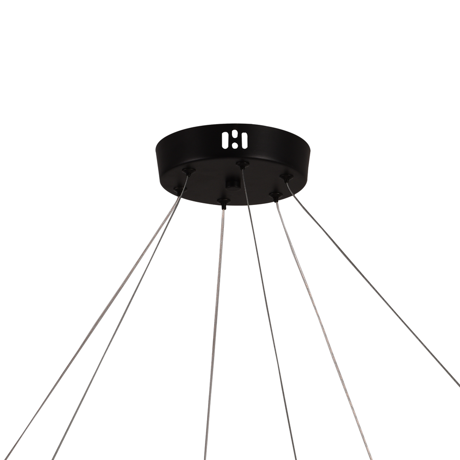 Podwieszany żyrandol akrylowy LED LT760/3GD, 28W, światło ciepłe/neutralne/zimne 3000/4000/6000K, biały, regulowana wysokość, metal i akryl