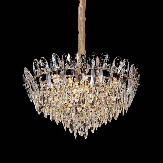 Żyrandol kryształowy, AURELIUS Magno, 11xE14, średnica 60 cm, błyszczące złoto, regulowana wysokość, metalowe i kryształowe żyrandole kryształowe Domyślny tytuł Alessandro Design