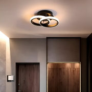 Żyrandol LED VERTEX CIRCULA 22W, 2 koła, metalowe ramki, światło zimne/ciepłe/neutralne, czarny