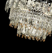 Żyrandol kryształowy WINDSOR Eleganza 8x E14, średnica 49 cm, błyszczące złoto, regulowana wysokość
