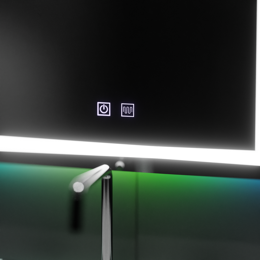 Prostokątne lustro LED 60X80cm, Spectrum Touch, RGB, system przeciwmgielny