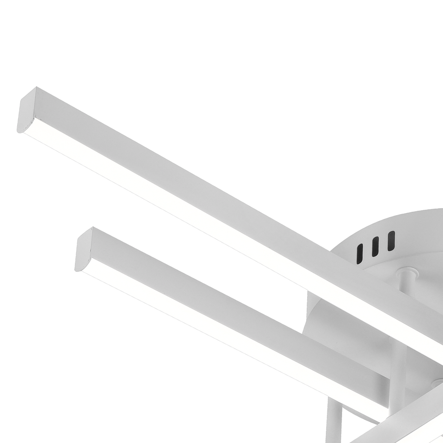 Żyrandol LED GIO ze zdalnym sterowaniem, 54W, 4 elementy, światło zimne/zimne/neutralne, możliwość przyciemniania, biały