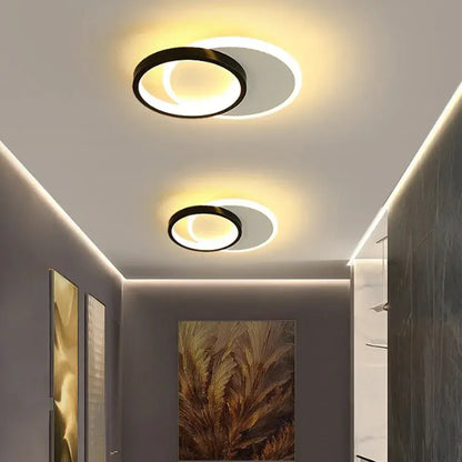 Kinkiet LED SMALON 27W, 2 koła, światło zimne/ciepłe/neutralne, czarno-biały