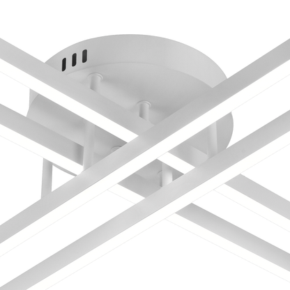 Żyrandol LED GIO ze zdalnym sterowaniem, 54W, 4 elementy, światło zimne/zimne/neutralne, możliwość przyciemniania, biały