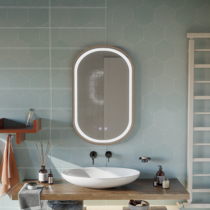 Impora Touch LED Mirror Defog System 50x80 cm Rama w kolorze różowego złota