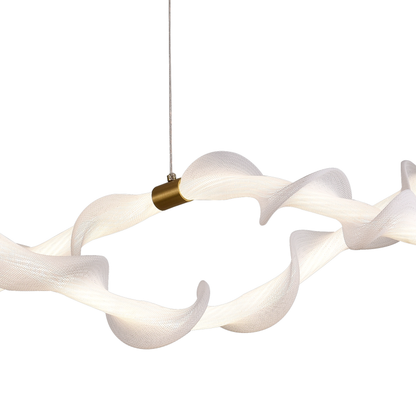 Podwieszany żyrandol akrylowy LED LT762/2GD, 36W, światło ciepłe/neutralne/zimne 3000/4000/6000K, złoty biały, regulowana wysokość