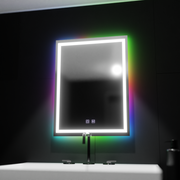 Prostokątne lustro LED 60X80cm, Spectrum Touch, RGB, system przeciwmgielny