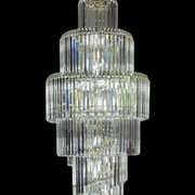 WINDSOR Altiora kryształowy żyrandol, średnica 60 cm, wysokość 1800 cm, błyszczące złoto, regulowana wysokość, elegancki design