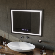 Lustro Werner Touch LED z systemem przeciwmgielnym, zegarem i temperaturą 80x60 cm