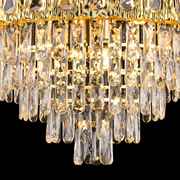 Kryształowy żyrandol BELVEDERE Magno 8xE14, średnica 60 cm, błyszczące złoto, regulowana wysokość