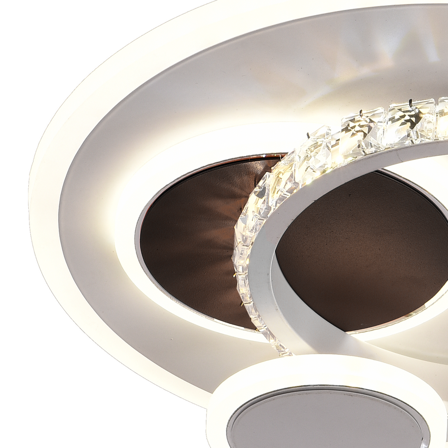 LED Heliox, 43W, 4 kółka, zimno/gorące/neutralne światło, czarne