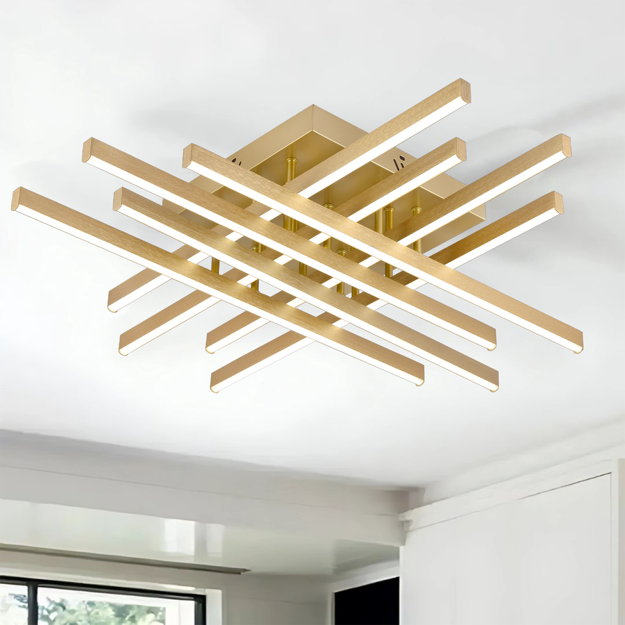 Żyrandol LED z pilotem Aroldo, 43 W, ściemnialny, czarny